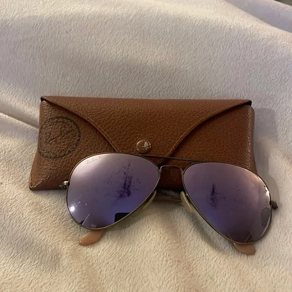 Ray-Ban | Accessories | Pink Reflective Rayban Aviators  display picture 1